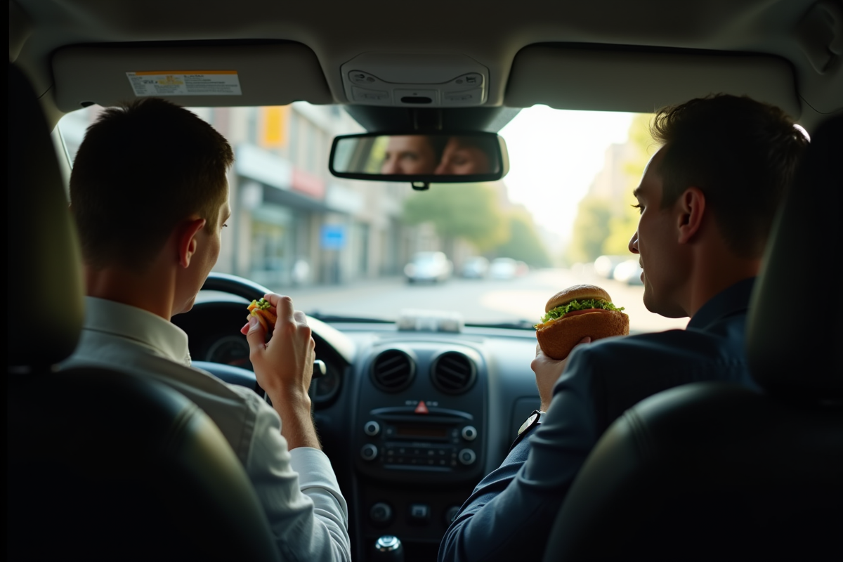 Règles sur la consommation de nourriture dans les taxis